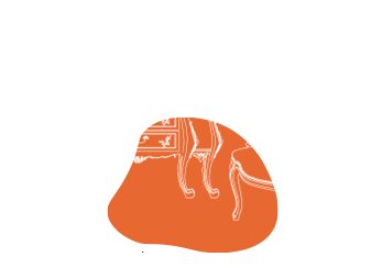 Illustration orange minimaliste de relooking de meuble par celadeco à Toulouse, style moderne épuré